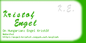 kristof engel business card
